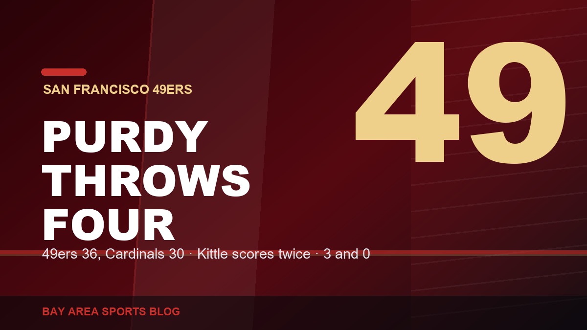 Bay Area Sports Blog: 49ers 36, Cardinals 30, Purdy threw four touchdowns