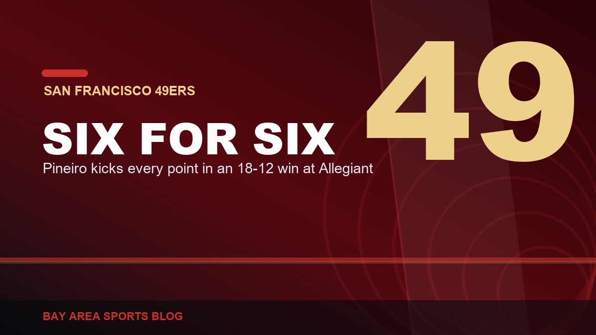 Bay Area Sports Blog: 49ers 18, Raiders 12: Eddy Pineiro Kicked Six and Won the Whole Thing