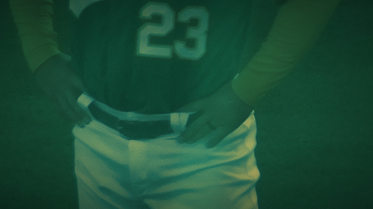 Shea Langeliers of the Athletics, who had two hits in the 15-5 loss to the Diamondbacks