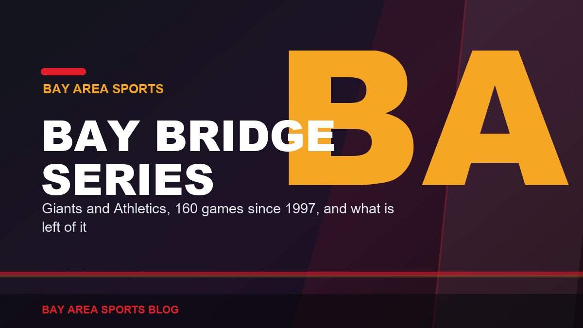 Bay Area Sports Blog graphic: the Bay Bridge Series between the San Francisco Giants and the Athletics