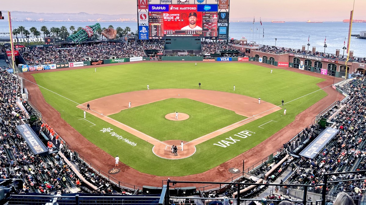 Oracle Park in San Francisco, home of Giants first baseman Bryce Eldridge