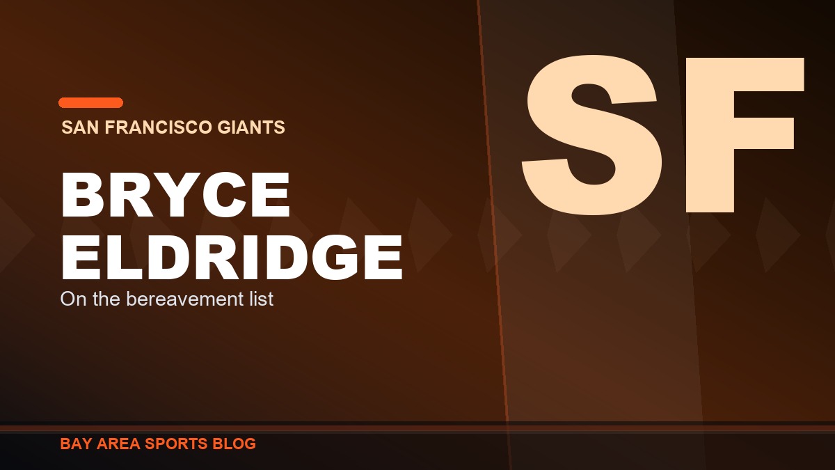 Bryce Eldridge of the San Francisco Giants placed on the bereavement list