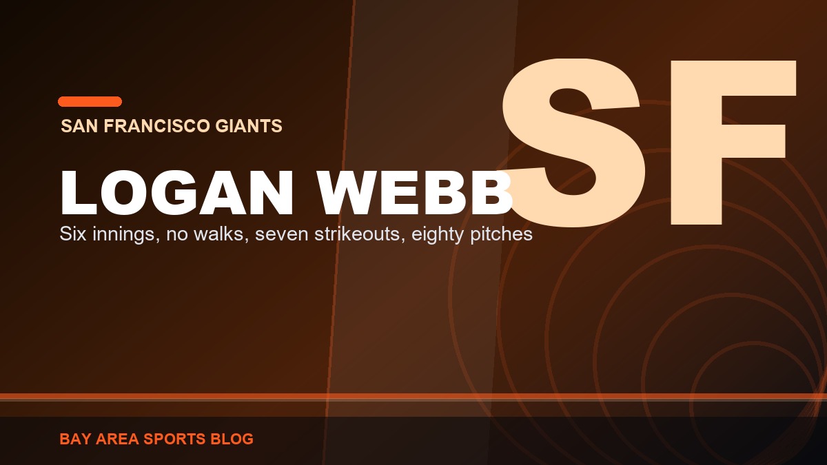 Bay Area Sports Blog graphic: Giants 7, Rockies 1, Logan Webb, August 15, 2026
