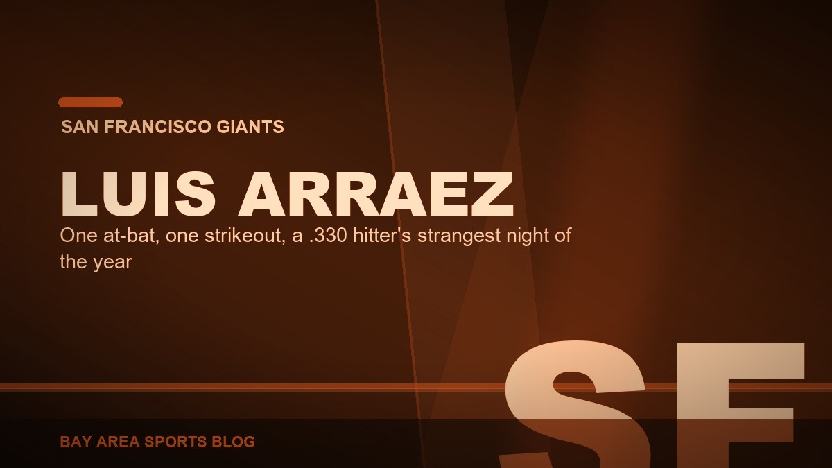 Luis Arraez of the San Francisco Giants, who doubled home a run in the 6-3 loss to the Mariners