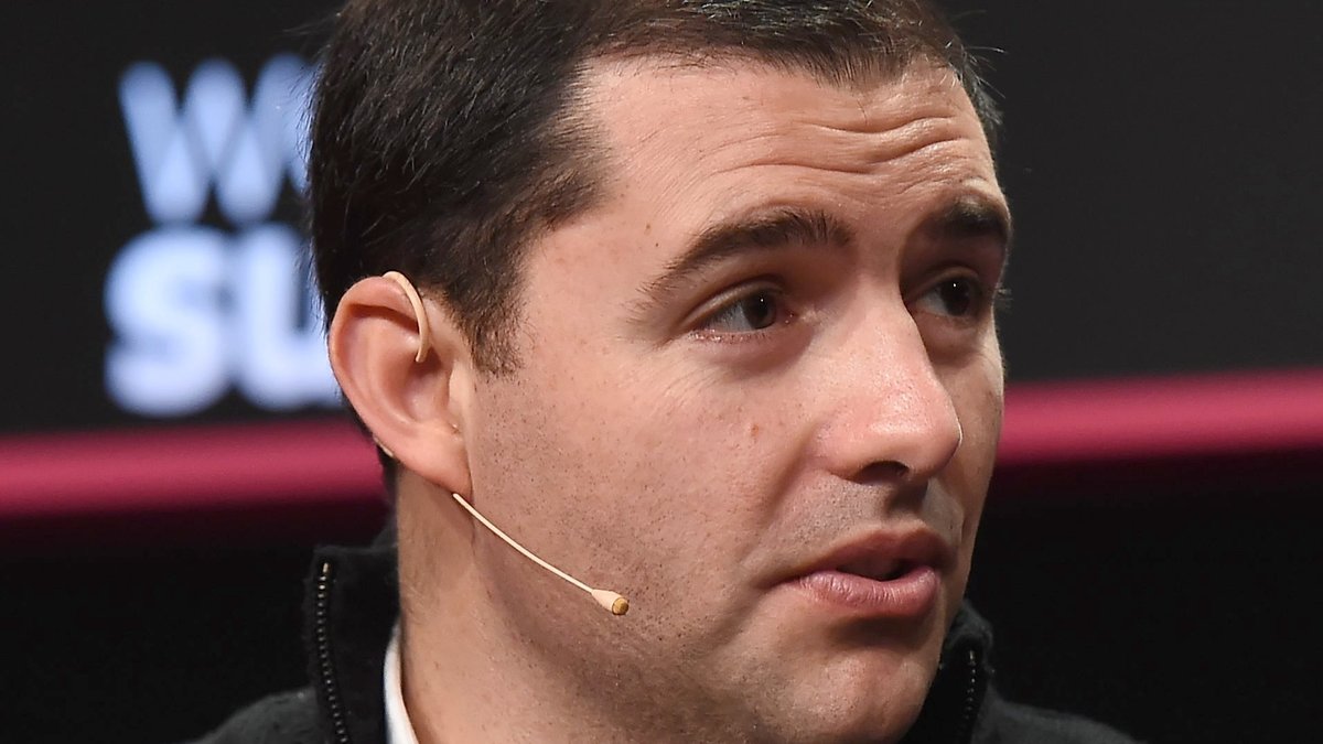 San Francisco 49ers owner Jed York speaking on stage at Web Summit