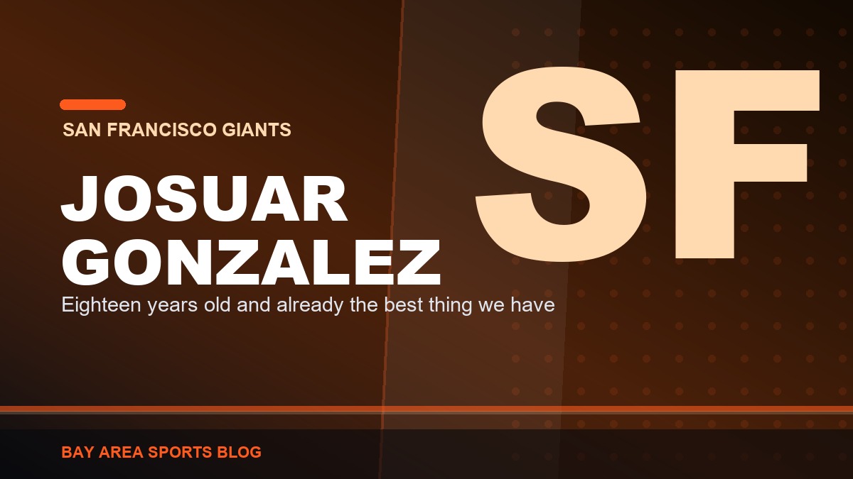 Bay Area Sports Blog graphic: Josuar Gonzalez, the Giants top shortstop prospect, August 2026