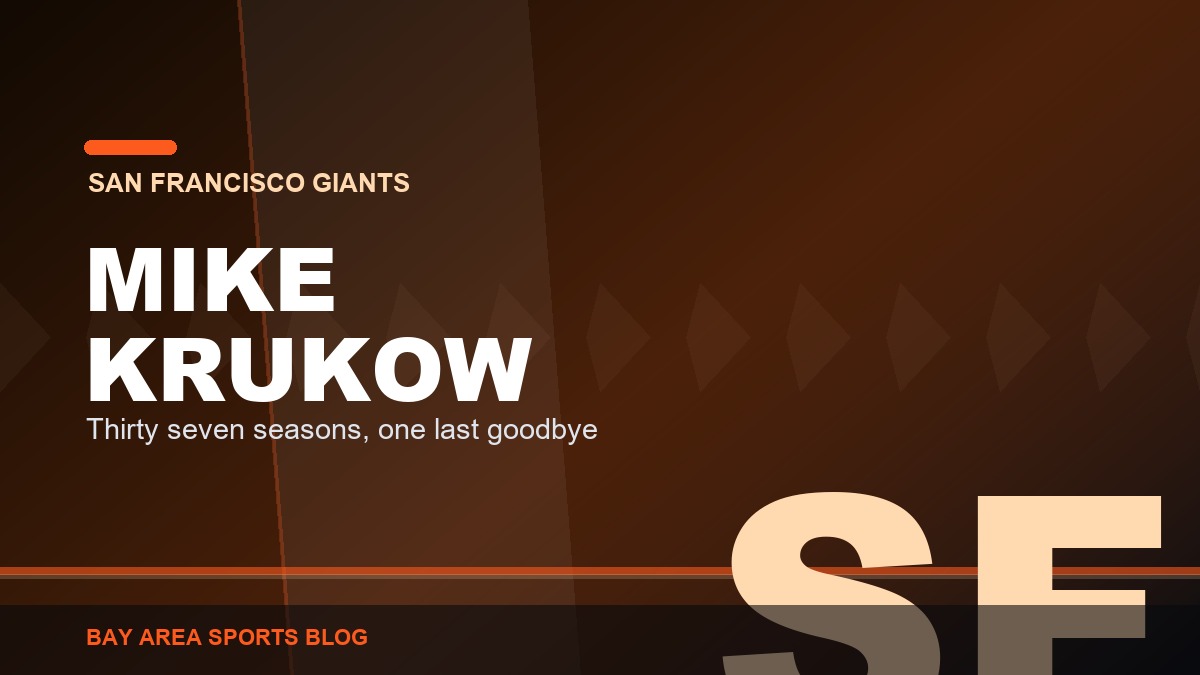 Bay Area Sports Blog: Mike Krukow retiring after 37 seasons in the Giants booth