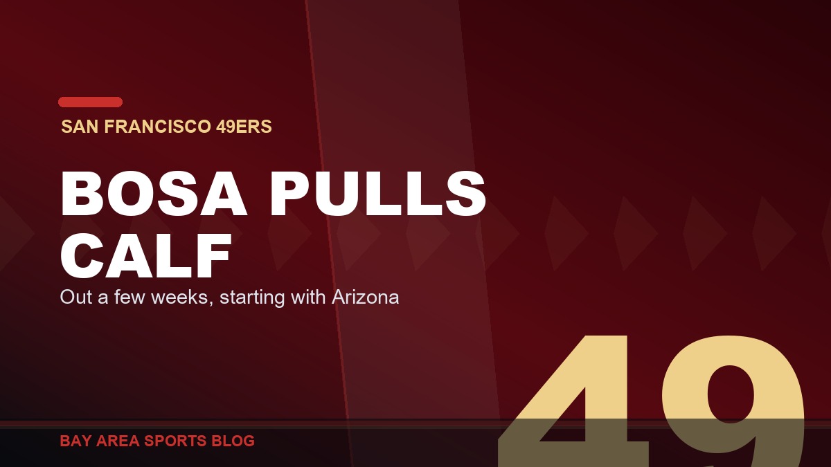Bay Area Sports Blog: Nick Bosa injury, a pulled calf in 49ers practice