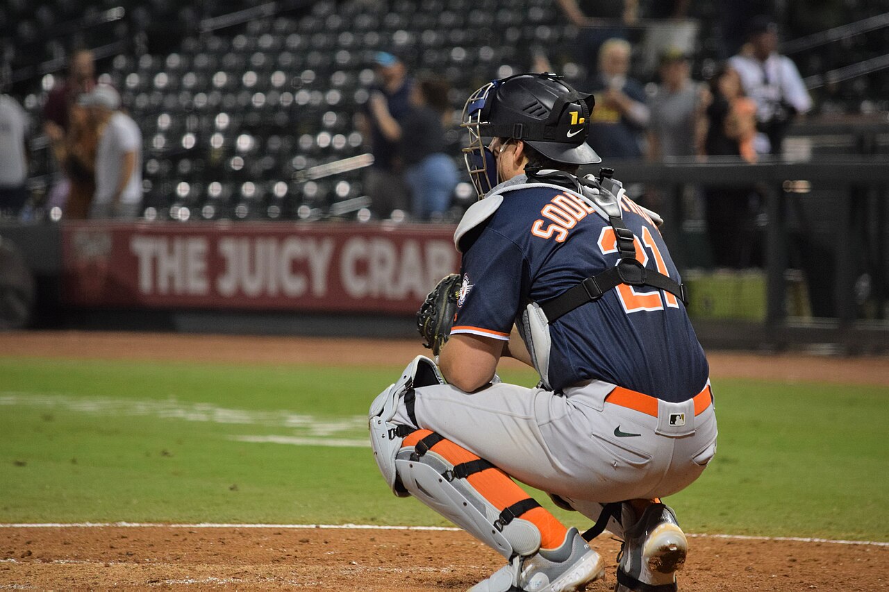 Tyler Soderstrom of the Athletics, who scored the team's only run in the 6-1 loss to Detroit