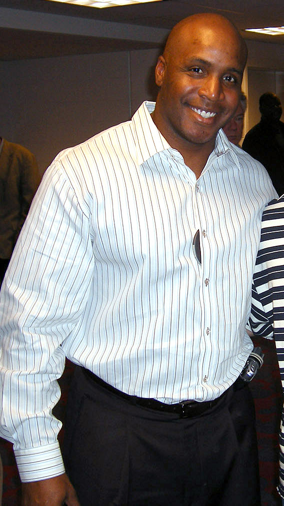 Barry Bonds batting for the Giants