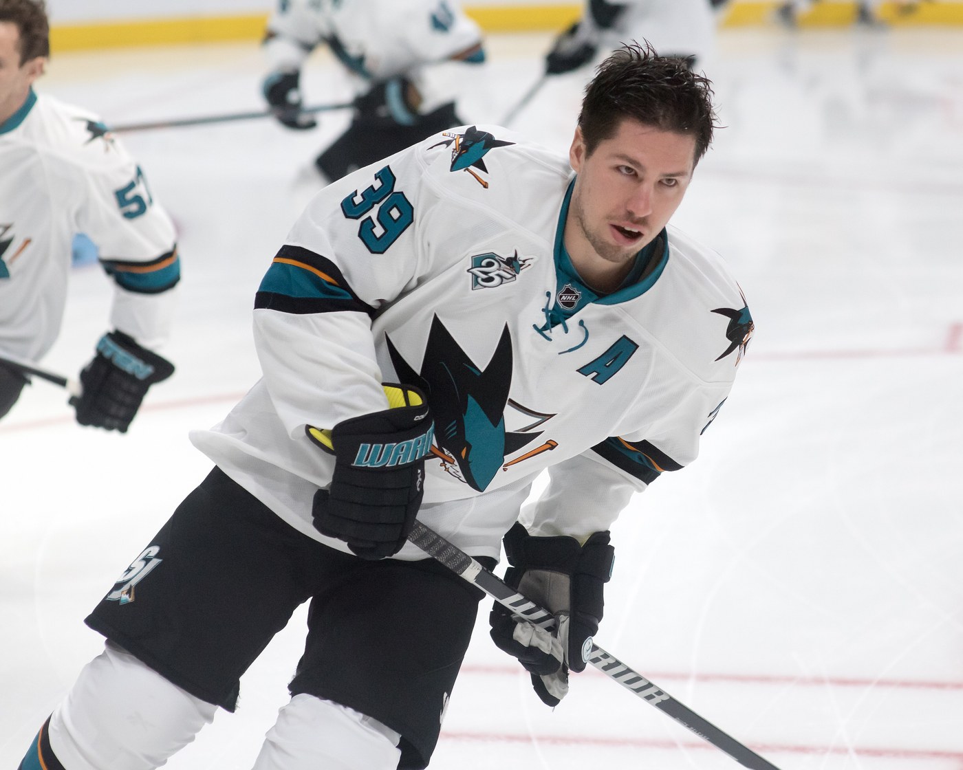 Logan Couture, who led all scorers in the 2016 NHL playoffs during the San Jose Sharks run to the Stanley Cup Final