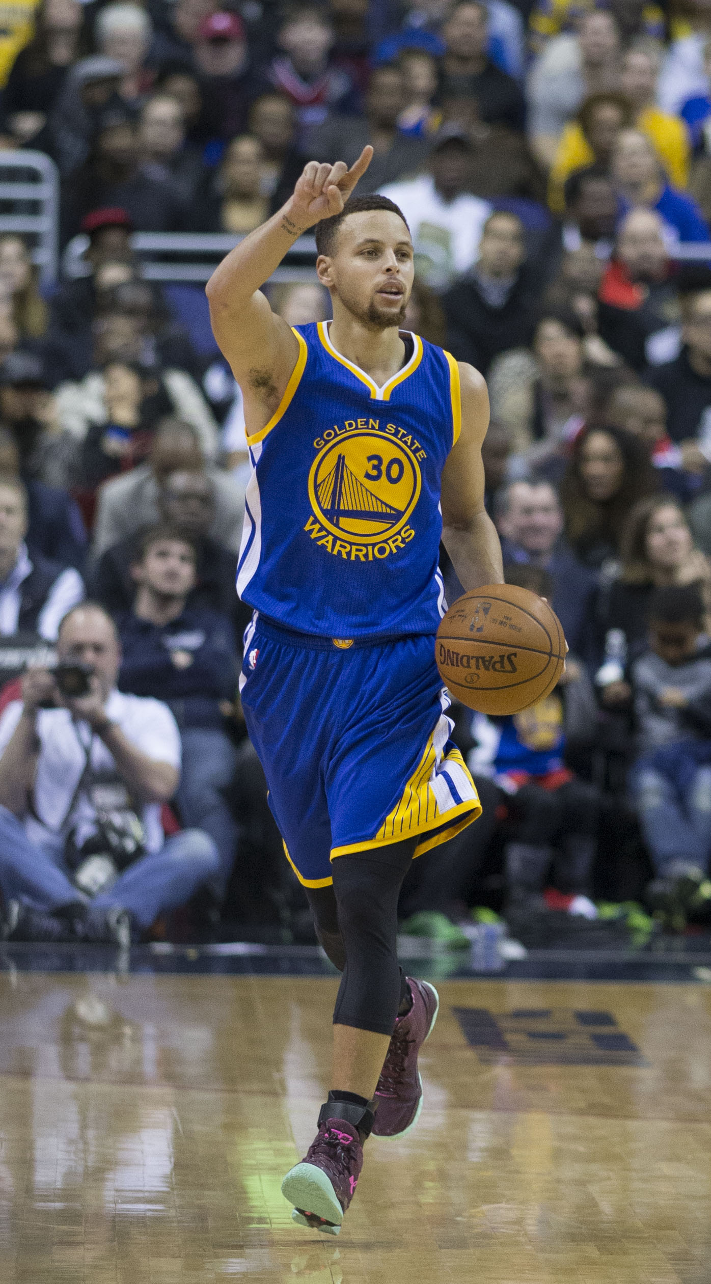 Stephen Curry of the Golden State Warriors during the record-breaking season