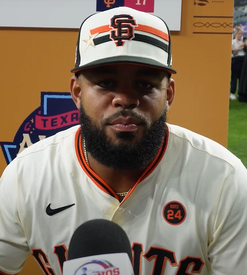 Heliot Ramos of the San Francisco Giants, who broke up Dylan Cease's no-hitter with a leadoff single in the ninth inning