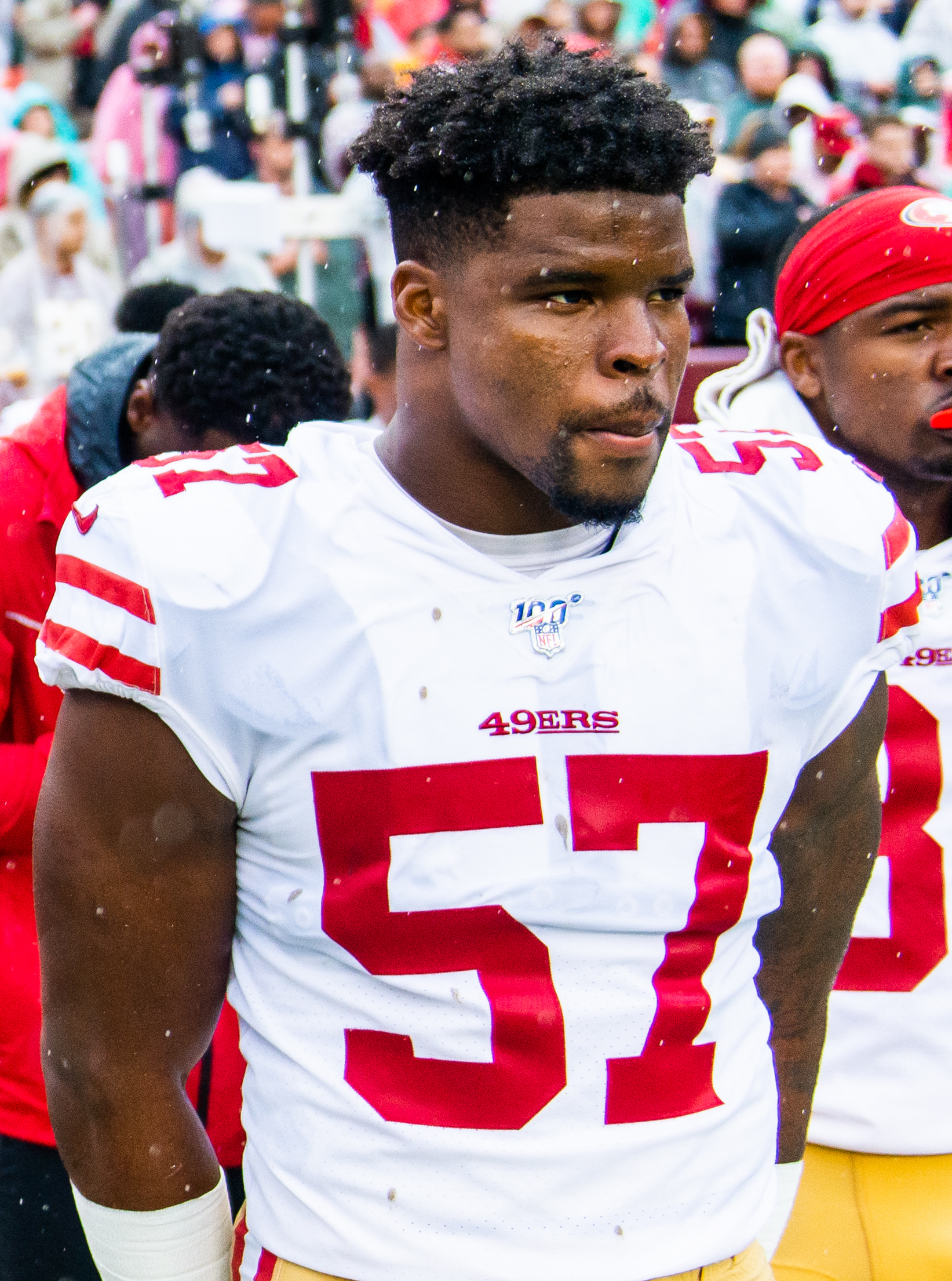 Dre Greenlaw of the San Francisco 49ers