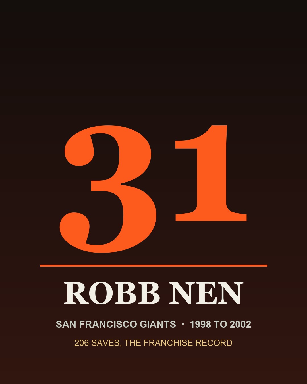 Robb Nen number 31 graphic