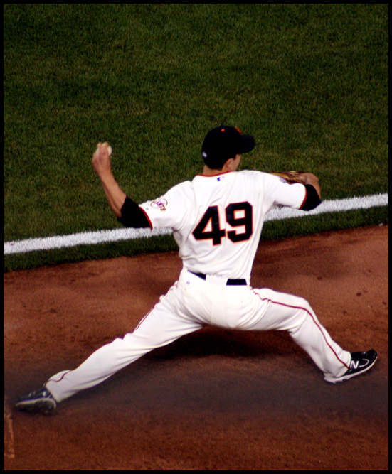 Javier Lopez pitching for the San Francisco Giants