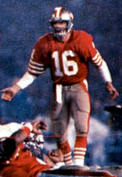 Joe Montana of the San Francisco 49ers