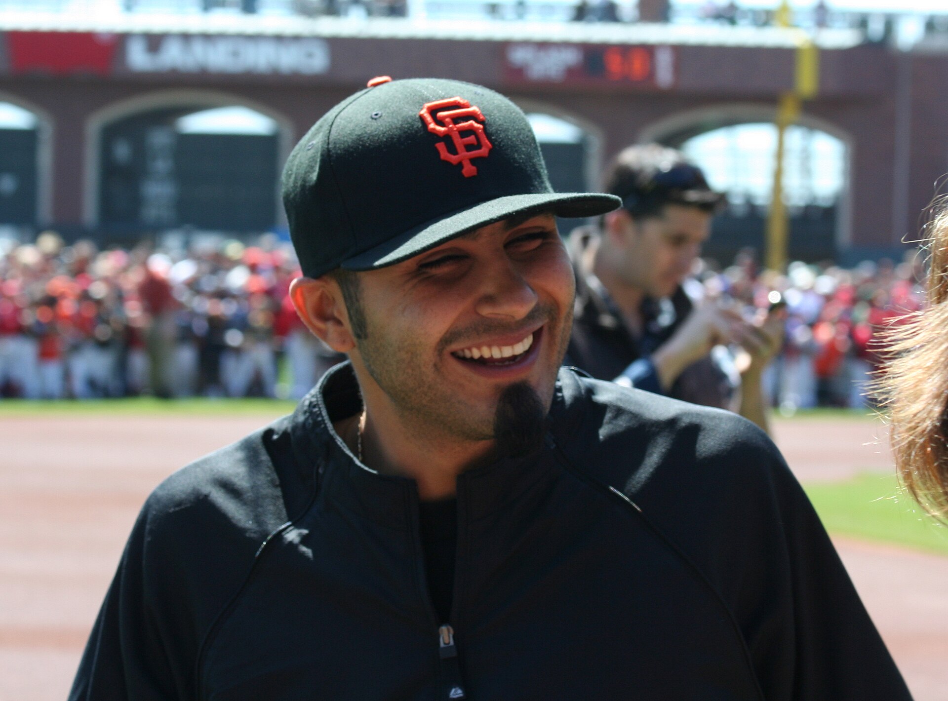 Sergio Romo pitching for the San Francisco Giants