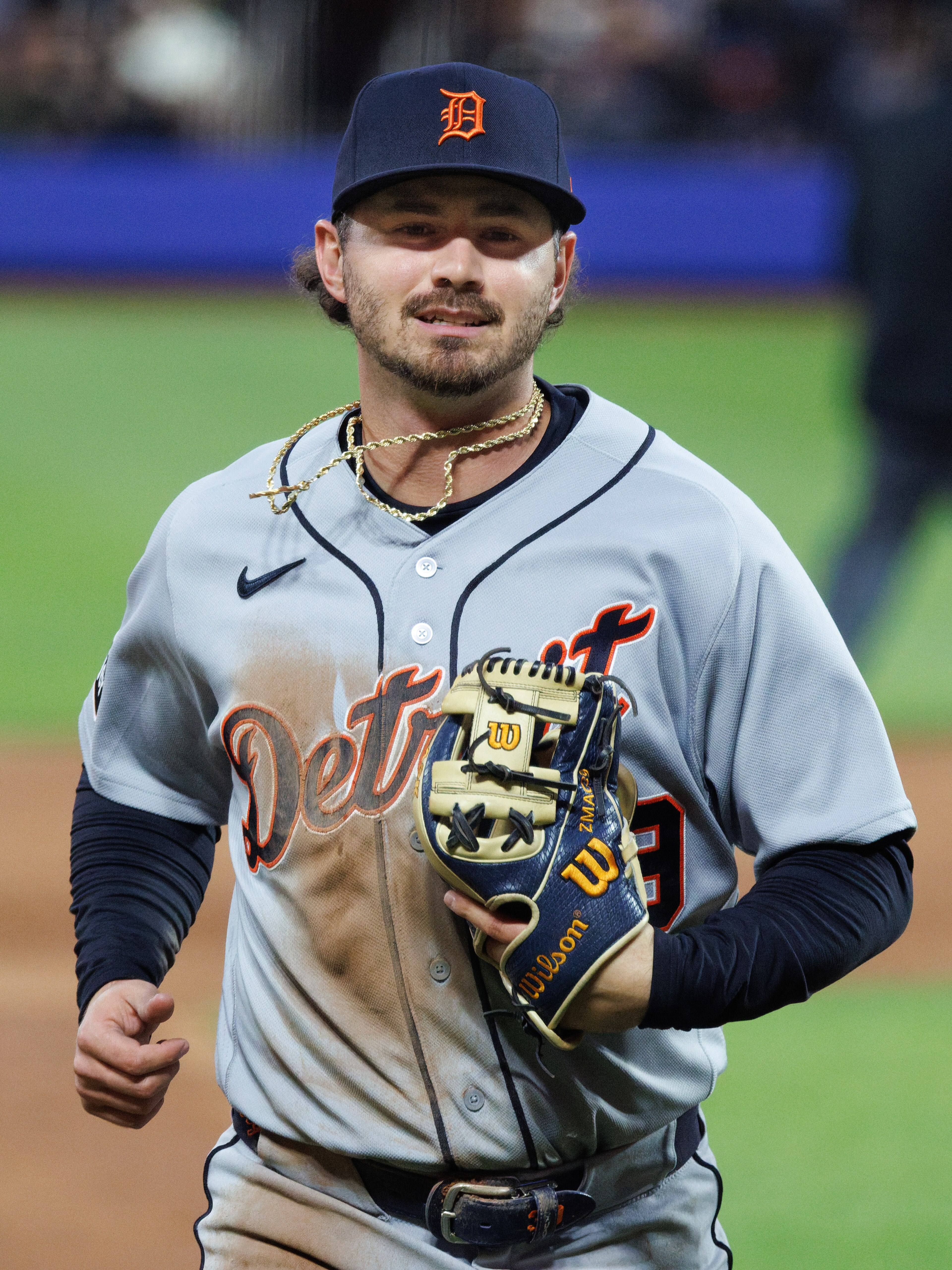 Zach McKinstry of the Detroit Tigers, who hit the go-ahead two-run homer against the Athletics